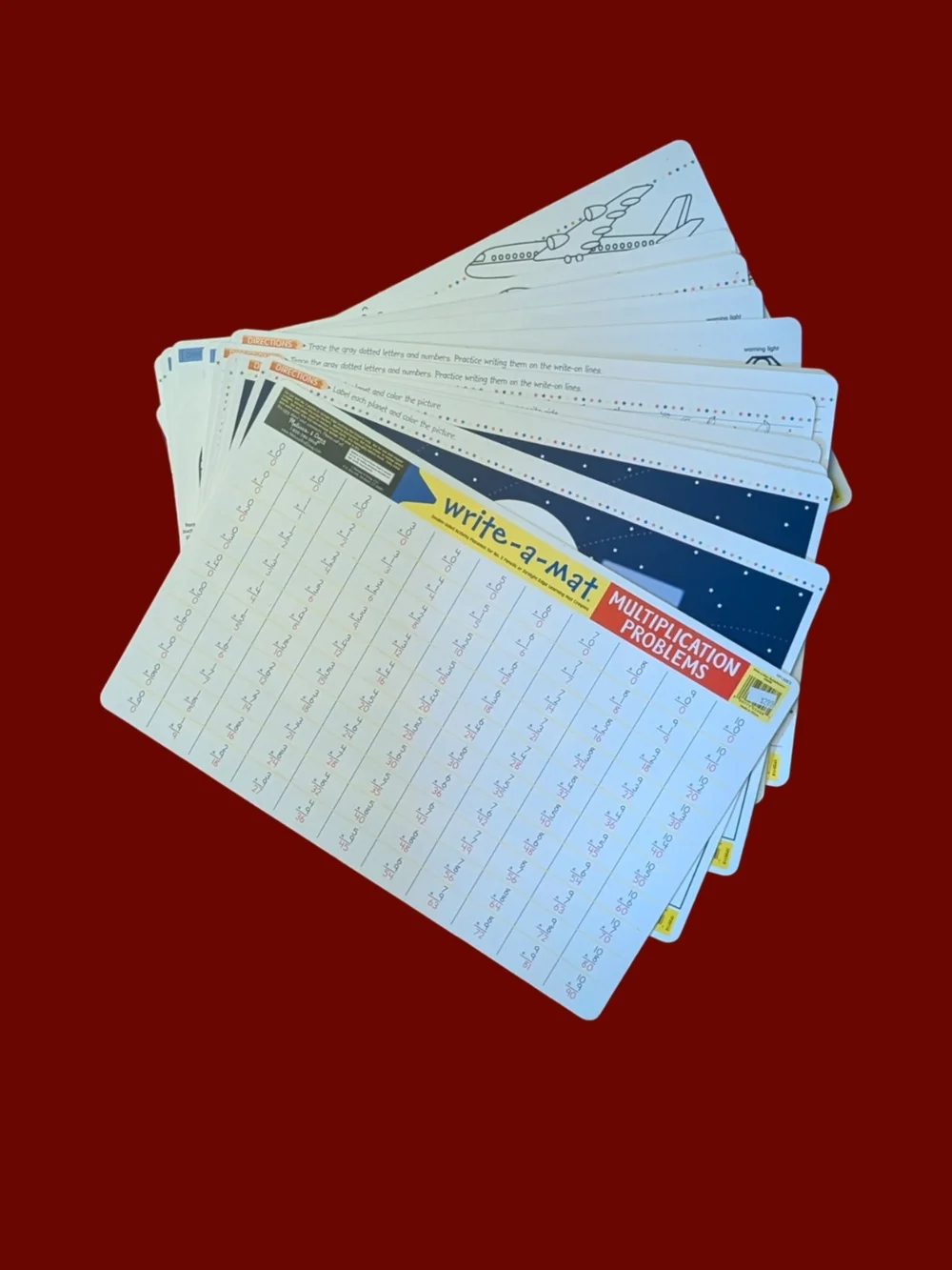 Melissa & Doug Learning Mats Lot Of 17 - Blue, Green, Yellow, Red Vehicles Set